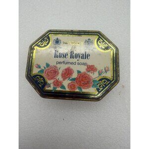 Vintage Yardley Rose Royale Collectible Tin with Sealed Perfumed Soap